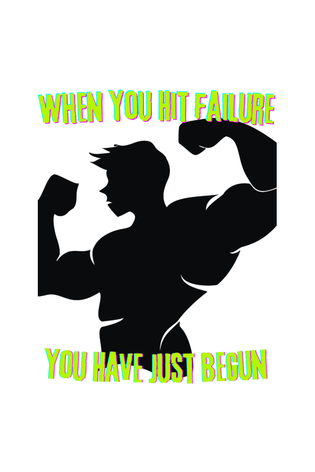 Failure is the beginning Gym T-Shirt for Men and Women - Oversized look