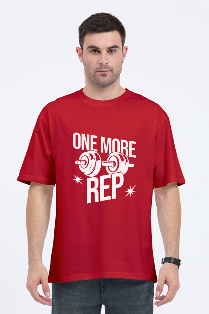 "One More Rep" - Gym Tshirt for Men and Women - Oversized Look