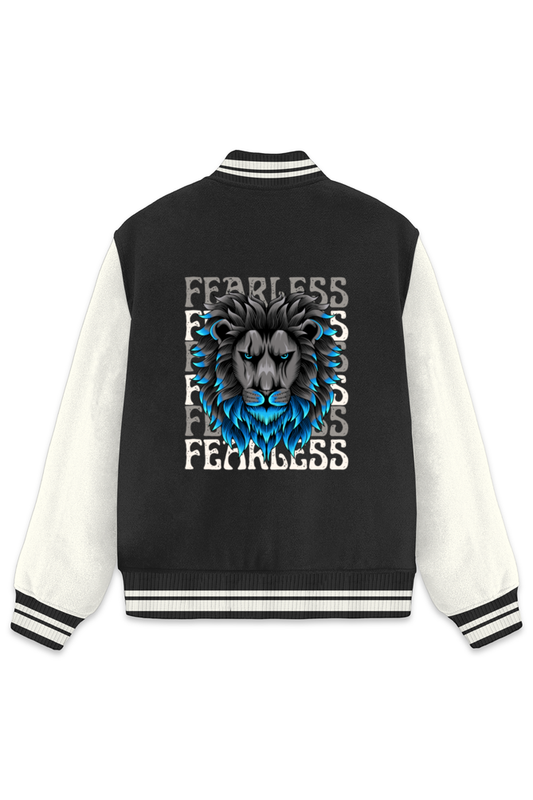 Fearless Lion Graphic Varsity Jacket