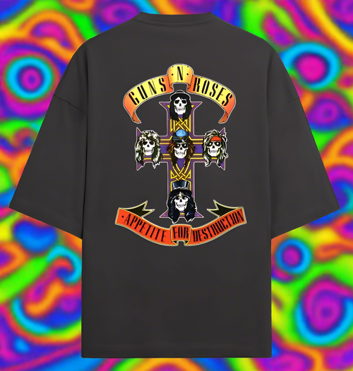 Guns N' Roses - Terry Cotton Oversized Tee — front print