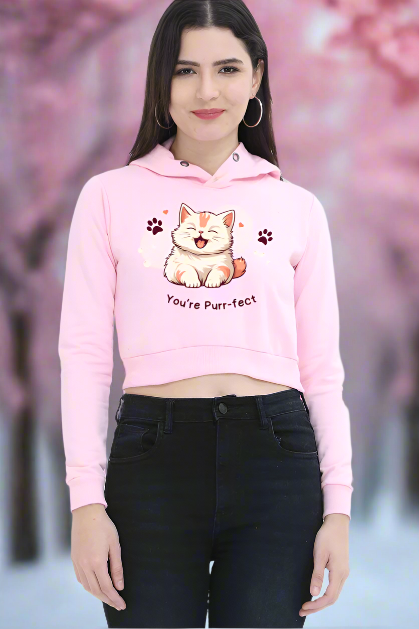 crop hoodie for a cat lover