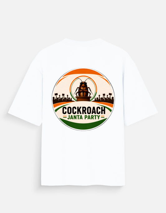 Unisex Cockroach Janta Party printed tshirt inspired by viral internet meme culture in India