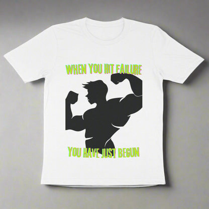 motivation tshirt, white colour tee gym tshirt, green white , gym t shirt for men