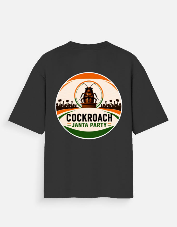Unisex Cockroach Janta Party printed tshirt inspired by viral internet meme culture in India