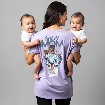 Super Mom Oversized Premium Terry Cotton T-shirt