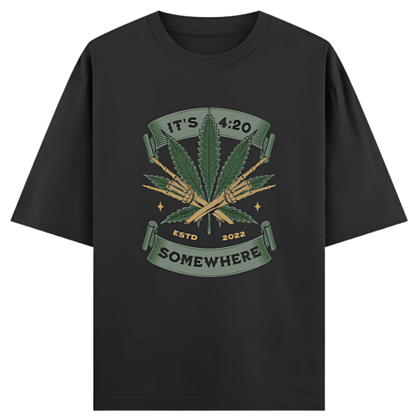 "It's 4:20 Somewhere" - Oversized Premium T-Shirt