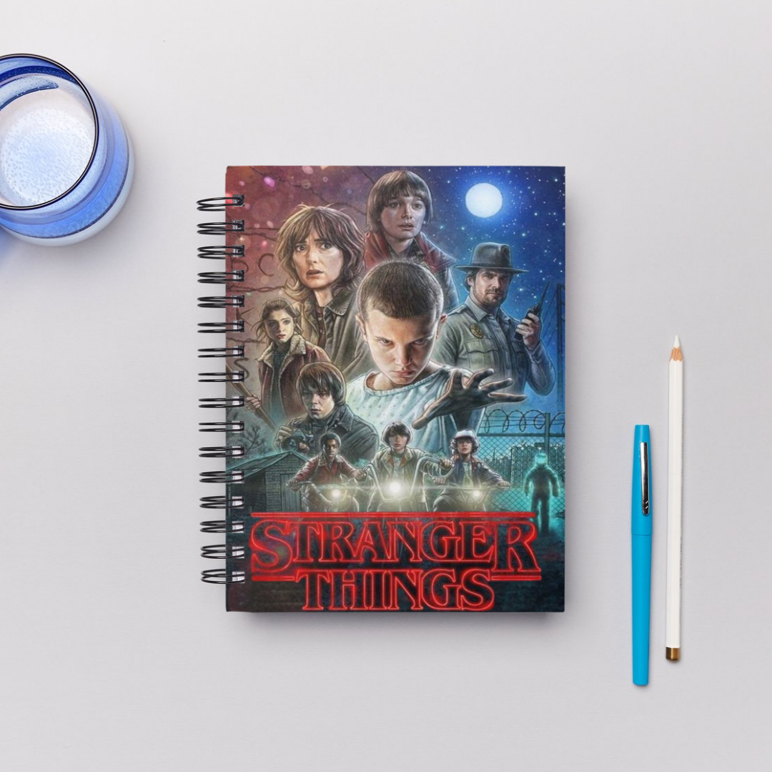 Stranger Things Themed A5 Wire-Bound Ruled Notebook – Awaara