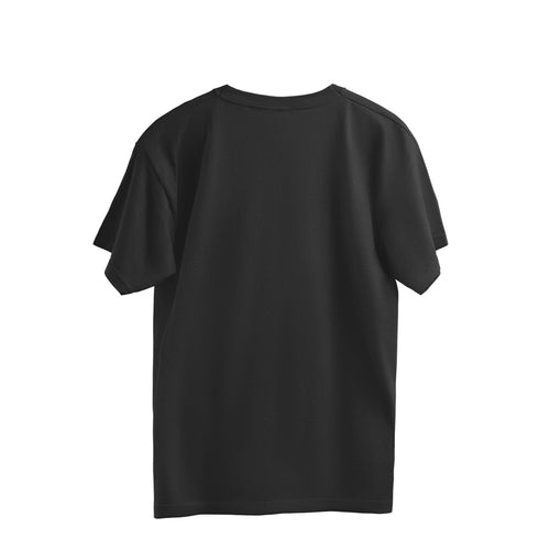 Oversized Techno Tshirt for Techno Lovers - Black Colour — back print