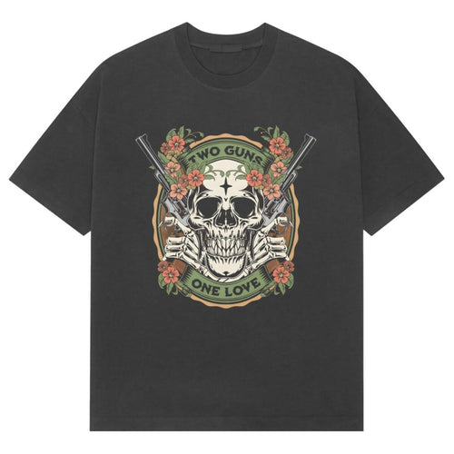 Two Guns, One Love T-Shirt — front print