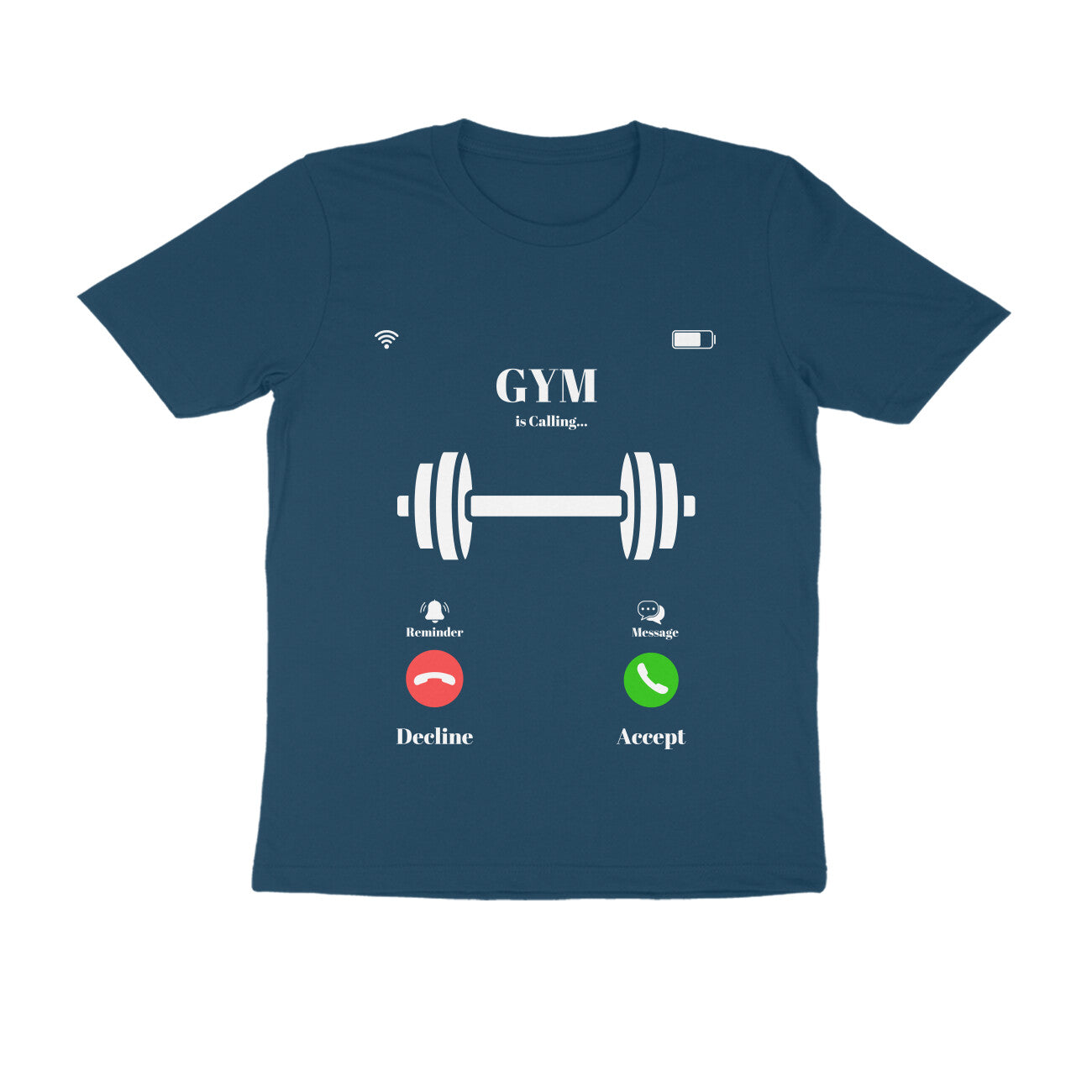 Gym is Calling Graphic Unisex Round Neck T-Shirt for Men and Women
